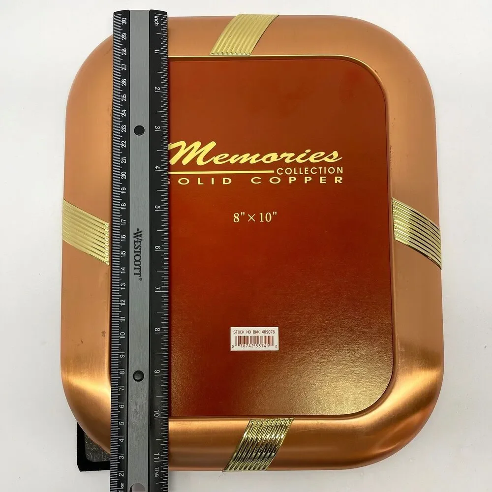Solid Copper Memories Collection 8x10 Picture Frame Tabletop or Wall-Vintage